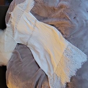 MIAMI White Lace Dress New with Tags MEDIUM mid length Elegant never worn